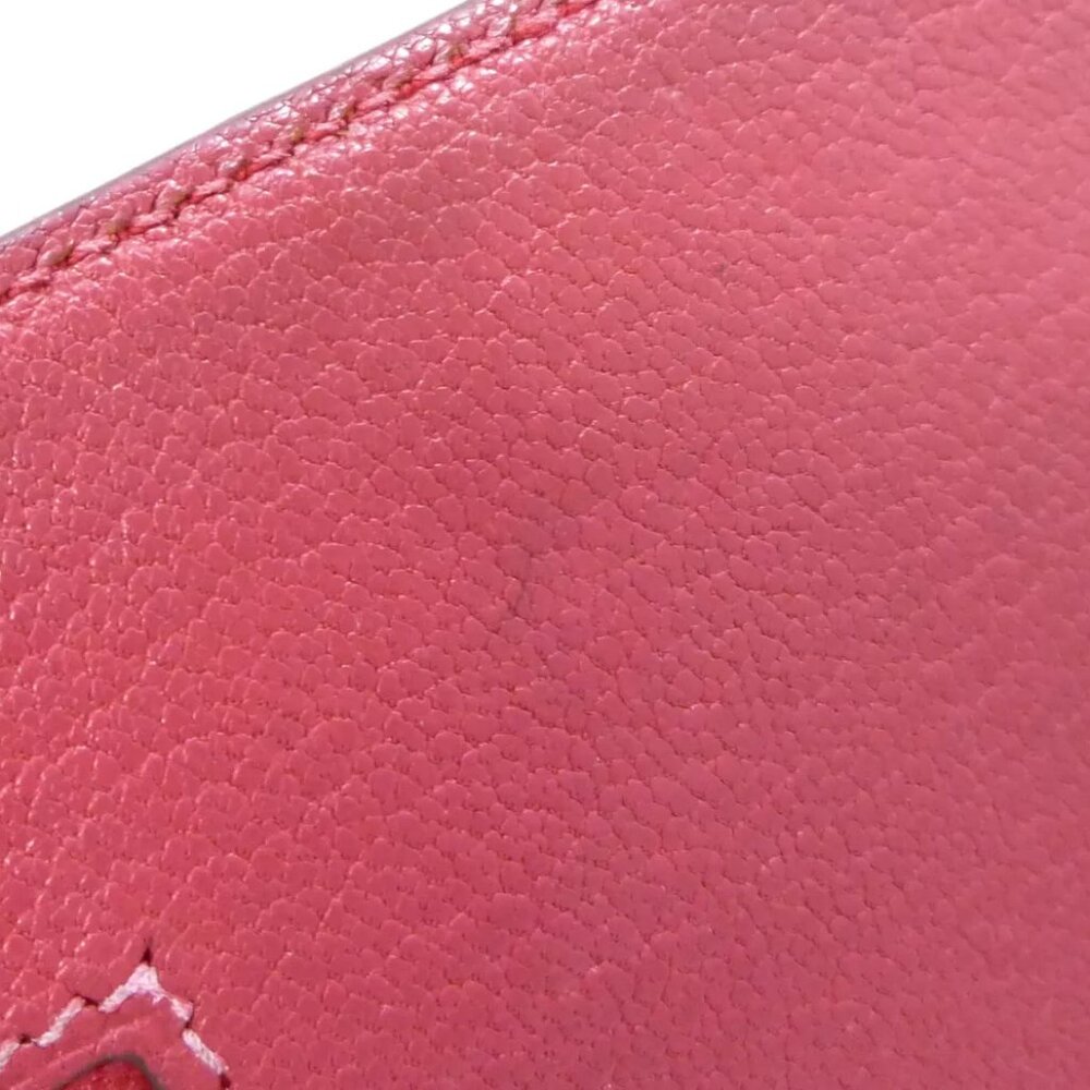 Authentic HERMES Rodrigue Card Holder C in Square Red Leather - Picture 10 of 12
